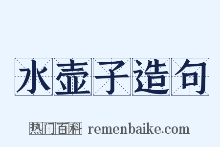 水壶子造句是什么意思的图片